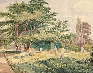 Bild des Verkufers fr Raymond Turner Barker (1872-1945) - Early 20th Century Watercolour, Graveyard zum Verkauf von Sulis Fine Art