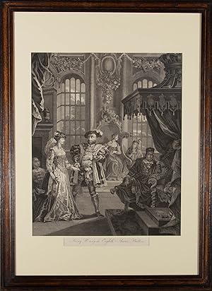 Seller image for Cook after Hogarth - 19th Century Engraving, Henry the Eighth and Anna Bullen for sale by Sulis Fine Art
