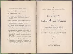 Forschungsreisen in der deutschen Colonie Kamerun. Dritter Teil (von 3): Das südliche Kamerun-Geb...