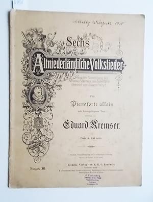 Seller image for Sechs Altniederlndische Volkslieder for sale by Antiquariat Zinnober