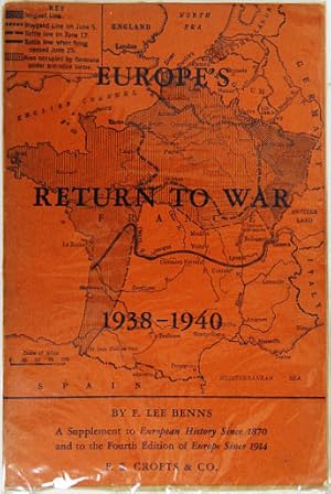 Imagen del vendedor de Europe's Return to War 1938 - 1940. a la venta por Entelechy Books