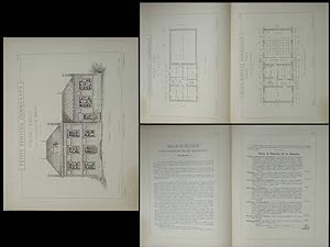 PETITS EDIFICES COMMUNAUX n°3 - 1894- RICHARVILLE, MAIRIE - GRAVURES ARCHITECTURE - GUTTIN