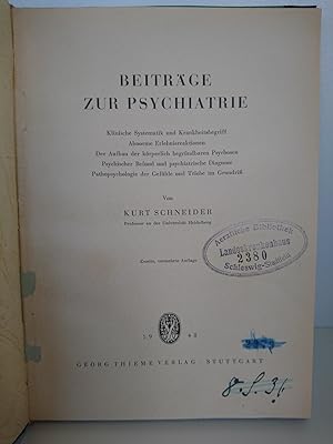 Beiträge zur Psychiatrie