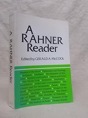 Image du vendeur pour A RAHNER READER mis en vente par Gage Postal Books