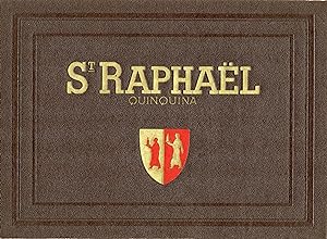 "St RAPHAËL QUINQUINA" Couverture de menu originale sur gaufrage entoilée (années 30)