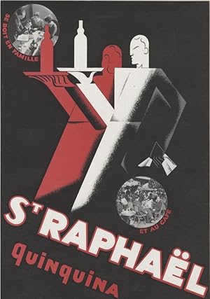 "ST.RAPHAËL" Annonce originale entoilée pour L'ILLUSTRATION années 30