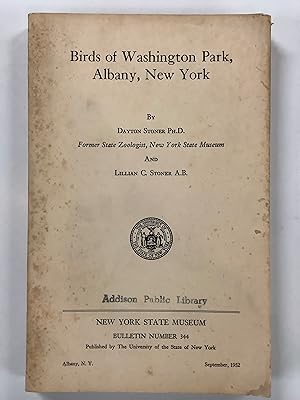 BIRDS OF WASHINGTON PARK, ALBANY, NEW YORK. New York State Museum, Bulletin Number 344
