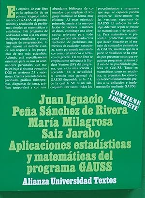 Seller image for Aplicaciones estadsticas y matemticas del programa GAUSS for sale by Librera Alonso Quijano