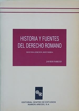 Image du vendeur pour Historia y fuentes del derecho romano mis en vente par Librera Alonso Quijano