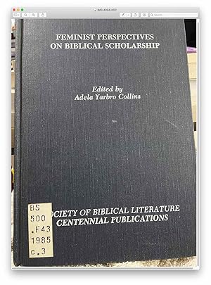 Seller image for Feminist Perspectives on Biblical Scholarship (Biblical Scholarship in North America) for sale by Morrison Books