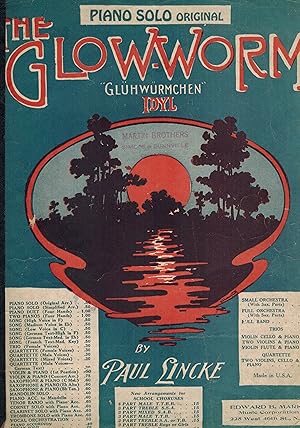 Image du vendeur pour The Glow-worm Gluhwurmchen Piano Solo mis en vente par ! Turtle Creek Books  !