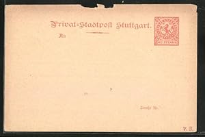 Ansichtskarte Stuttgart, Private Stadtpost, 2 Pfennig