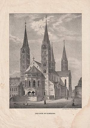 Immagine del venditore per Der Dom zu Bamberg. Lithographie-Ansicht von Dilger. venduto da Antiquariat Dennis R. Plummer