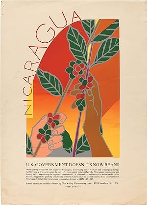 U.S. Government Doesn't Know Beans (Original poster opposing US intervention in Nicaragua, 1984)