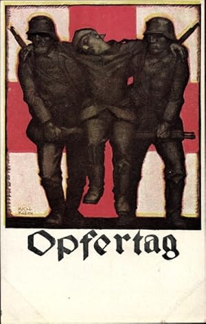 Künstler Ansichtskarte / Postkarte Klein, Richard, Opfertag 1917, Bayer. Landeskomitee vom Roten ...