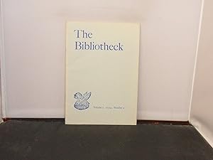 The Bibliotheck A Scottish Journal of Bibliography and Allied Topics mainly of Scottish Interest ...