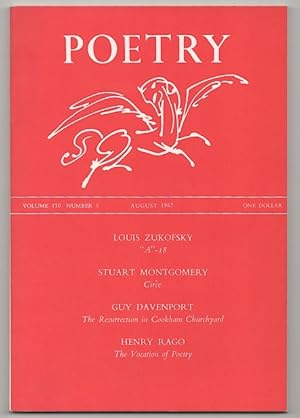 Seller image for Poetry Volume 110 Number 5 August 1967 for sale by Jeff Hirsch Books, ABAA