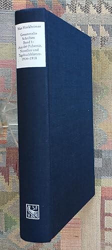 Aus der Pubertät : Novellen u. Tagbuchbl. 1914 - 1918. Gesammelte Schriften; Teil: Bd. 1., hrsg. ...