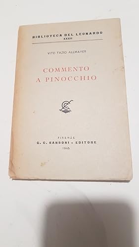 Imagen del vendedor de COMMENTO A PINOCCHIO, a la venta por Libreria antiquaria Pagine Scolpite