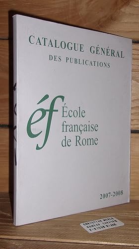 CATALOGUE GENERAL DES PUBLICATIONS 2007-2008