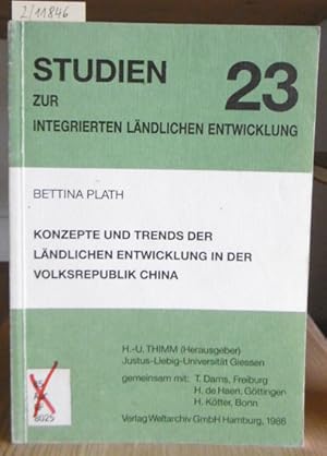 Immagine del venditore per Konzepte und Trends der lndlichen Entwicklung in der Volksrepublik China. venduto da Versandantiquariat Trffelschwein