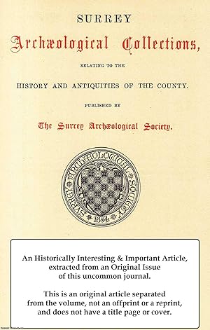 Bild des Verkufers fr Camberwell, Carshalton, Charlwood, Cheam, Chertsey, Chobham; A List of Monumental Brasses in Surrey. A rare original article from the Surrey Archaeological Collections, 1913. zum Verkauf von Cosmo Books