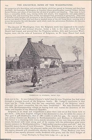 Bild des Verkufers fr The Ancestral Home of the Washingtons, Sulgrave, Northamptonshire . An original article from the English Illustrated Magazine, 1891. zum Verkauf von Cosmo Books