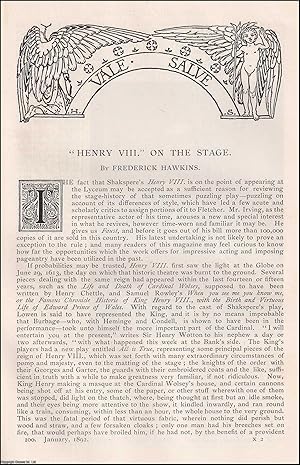 Immagine del venditore per Henry III. On The Stage. An original article from the English Illustrated Magazine, 1892. venduto da Cosmo Books