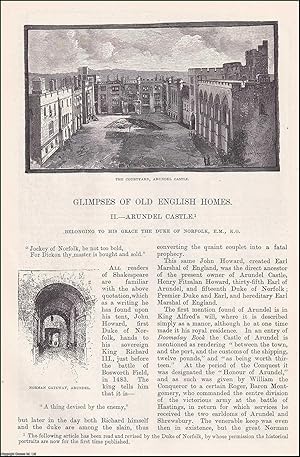 Imagen del vendedor de Arundel Castle; Glimpses of Old English Homes. An original article from the English Illustrated Magazine, 1888. a la venta por Cosmo Books