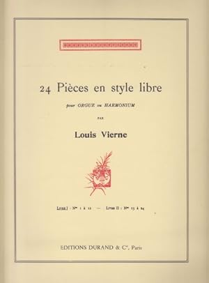 Image du vendeur pour 24 Pieces en style libre, Op.31 Book I - Organ mis en vente par Hancock & Monks Music