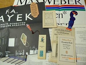 Konvolut/ Sammlung von 10 Teilen Verlagsankündigungen, Buchzeichen, Lesezeichen, Reklame, Buchwer...