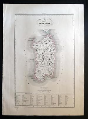 Carta antica della Sardegna.