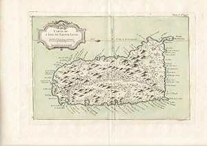 Carte de l'isle de Sainte Lucie