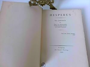Bild des Verkufers fr Hesperus. Ein Jahrbuch zum Verkauf von ABC Versand e.K.