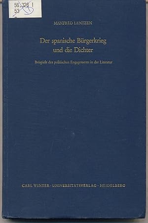 Seller image for Der spanische Brgerkrieg und die Dichter Beispiele des politischen Engagements in der Literatur for sale by avelibro OHG