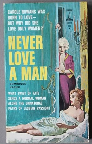 Imagen del vendedor de Never Love a Man [Beacon Signal B511F;) LESBIAN LOVE. a la venta por Comic World