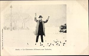 Imagen del vendedor de Ansichtskarte / Postkarte Paris Frankreich, Le Charmeur d'Oiseaux aux Tuileries, Jardin a la venta por akpool GmbH