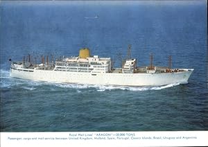 Seller image for Ansichtskarte / Postkarte Dampfer Aragon, Royal Mail Lines, Frachtschiff for sale by akpool GmbH