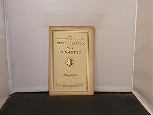 British Broadcasting Company Opera LibrettoNo 2 - Verdi: Rigoletto