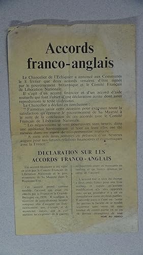 Accords franco-anglais