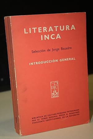 Seller image for Literatura Inca. Introduccin general.- Seleccin de Jorge Basadre. for sale by MUNDUS LIBRI- ANA FORTES