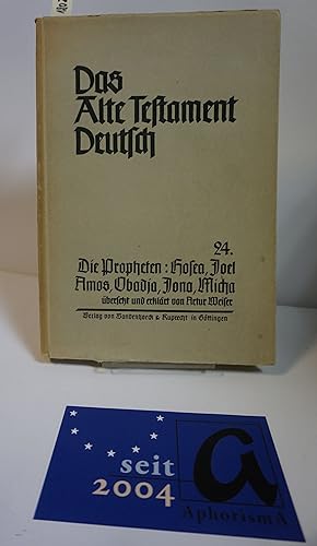 Seller image for Das Buch der zwlf kleinen Propheten I. Die Propheten: Hosea, Joel, Amos, Obadja, Jona, Micha. for sale by AphorismA gGmbH
