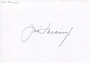 José Saramago Autograph | signed cards / album pages