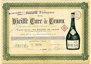 "VIEILLE CURE de CENON" Action originale entoilée (Litho 1910)