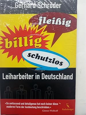 Seller image for Fleiig, billig, schutzlos. Leiharbeiter in Deutschland for sale by Versandantiquariat Jena