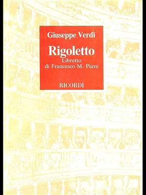 Bild des Verkufers fr Rigoletto zum Verkauf von Librodifaccia