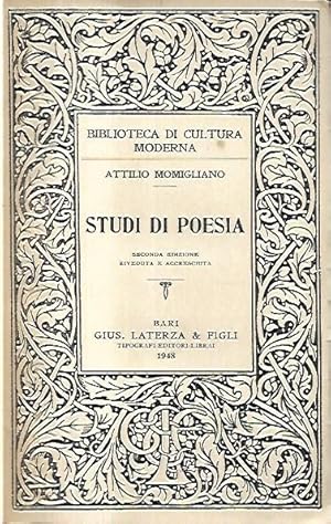 Imagen del vendedor de Studi di poesia a la venta por Messinissa libri