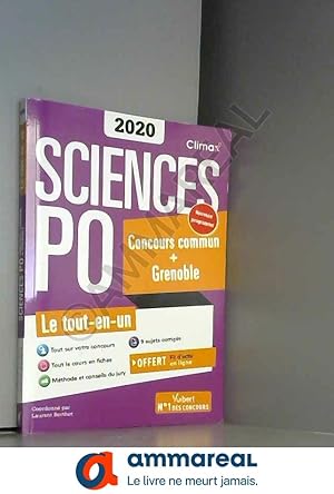 Image du vendeur pour Concours Sciences Po - Concours commun + Grenoble 2020 mis en vente par Ammareal