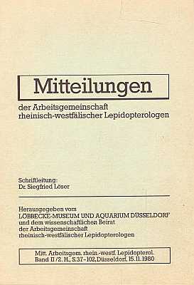 Bild des Verkufers fr Die geographische Verbreitung der Groschmetterlinge (Insecta, Lepidoptera) in Nordrhein-Westfalen, Westhessen und im nrdlichen Teil von Rheinland-Pfalz - Fundortlisten und Verbreitungskarten. 1. Fortsetzung zum Verkauf von ConchBooks