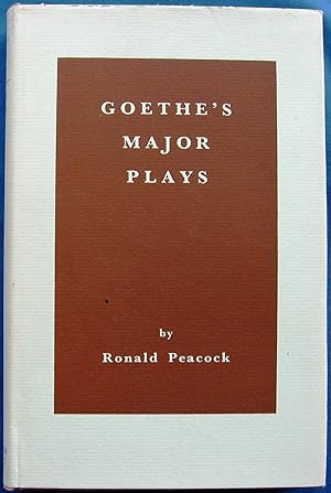 Seller image for GOETHE'S MAJOR PLAYS for sale by JBK Books